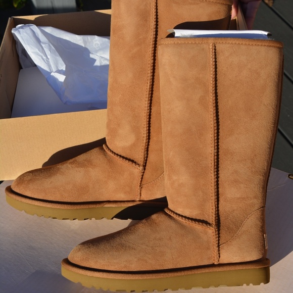 UGG Classic Tall Size 6 Chestnut New - Picture 1 of 7